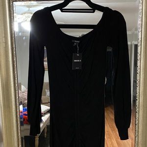Rouged sweater dress